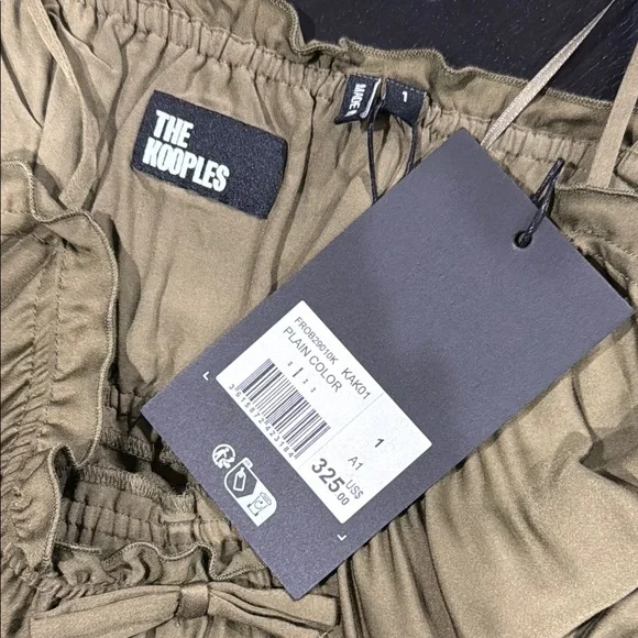 The Kooples Long Green Kaki Maxi Dress w Bows - Kooples Size Size 1 - US Small - Picture 5 of 6